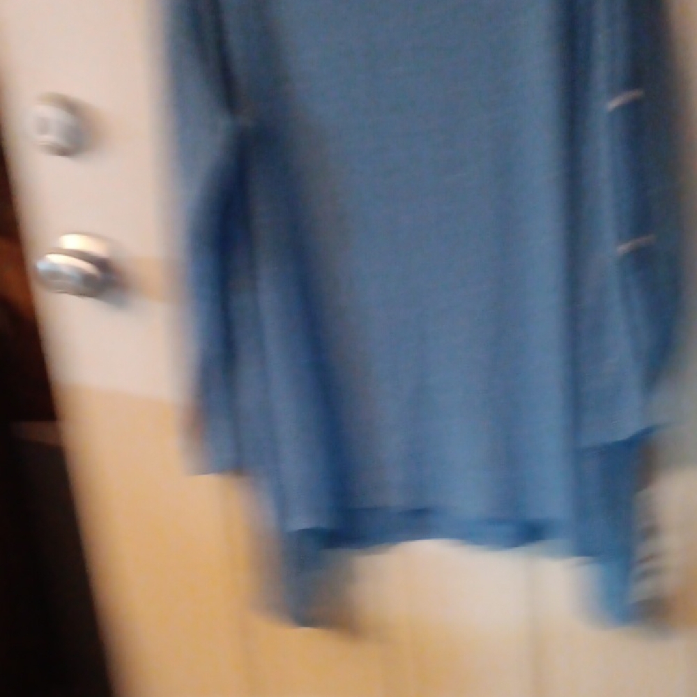 Ruby Rd. Shimmering Blue Knit Top - Picture 4 of 5